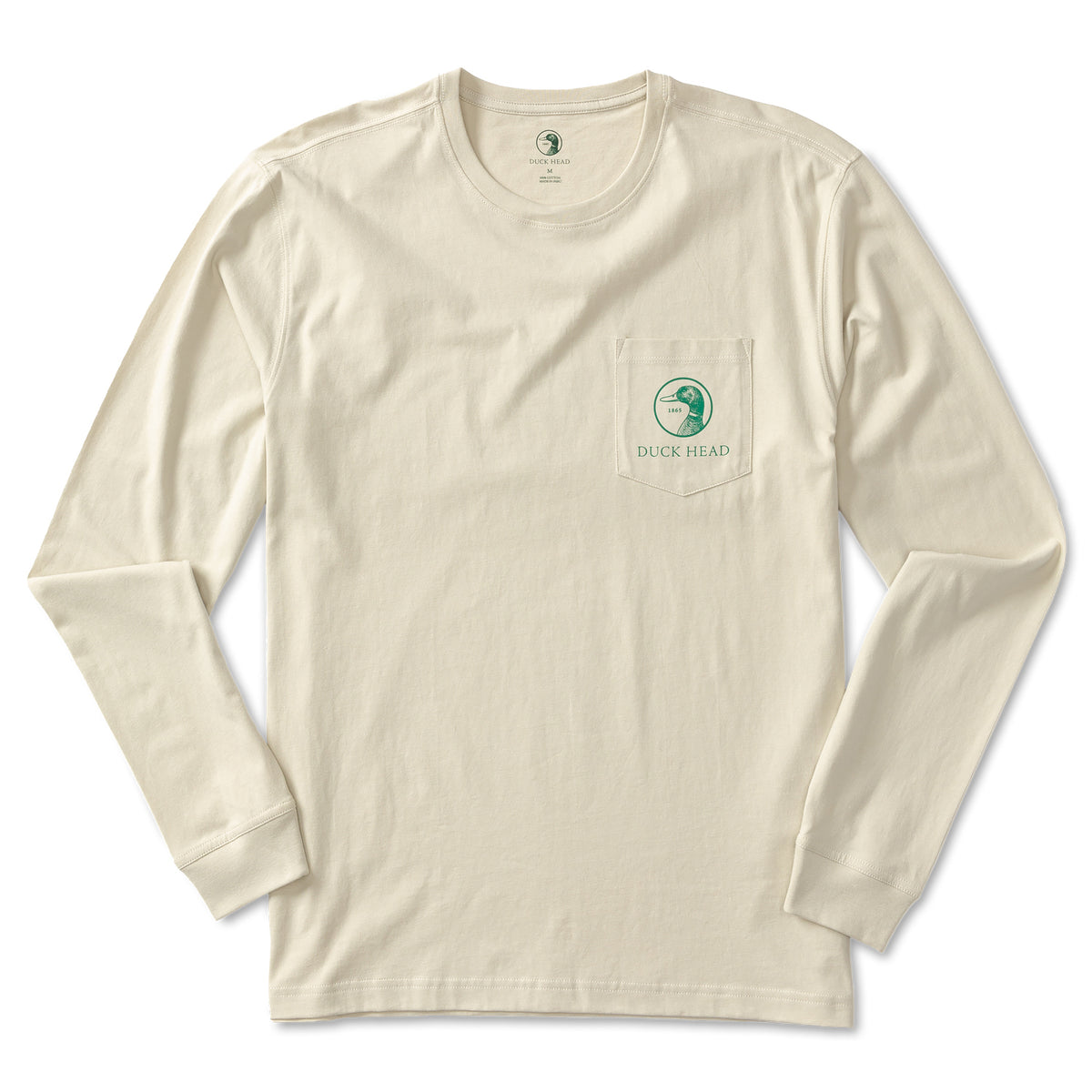 Duck Head Logo Long Sleeve T-Shirt - White