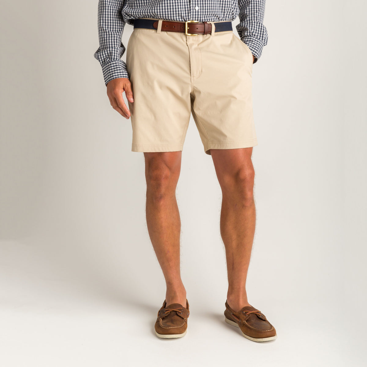 LASC Drawstring Linen Shorts Natural SH216YRD-191 at International