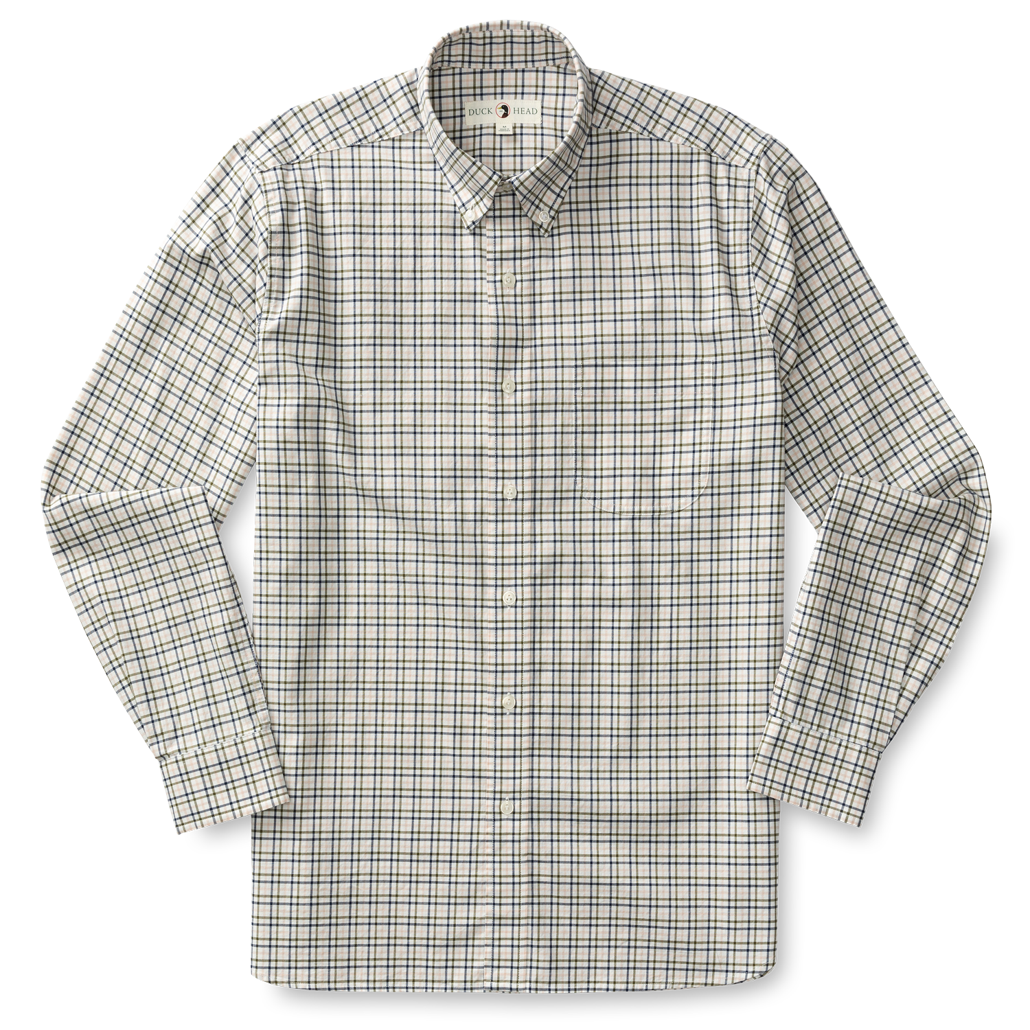Heritage Long-Sleeve Tee, Repeating C Logo Collar Oxford Grey